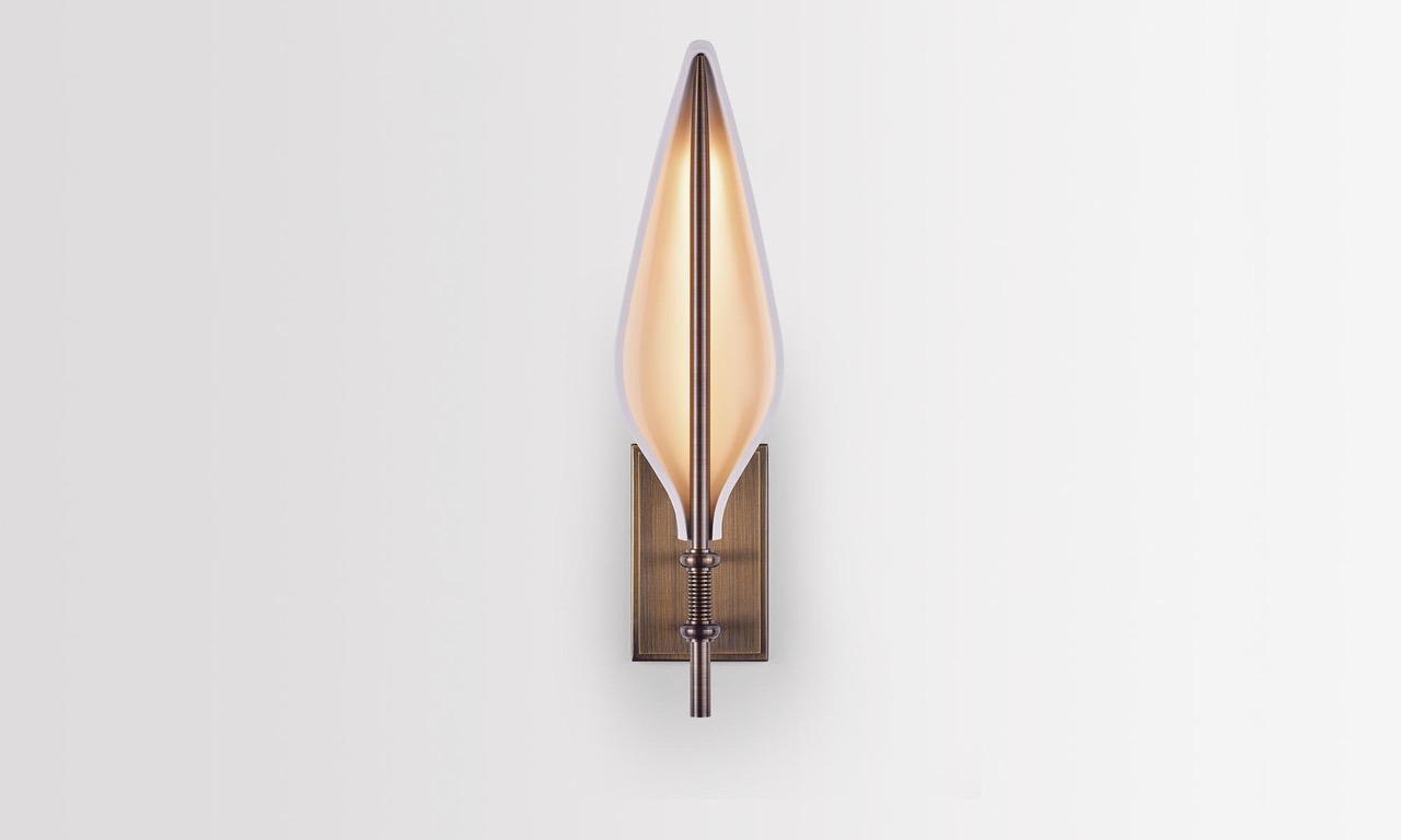 The Boyd Lighting Spire Series, an architectural Sconce for residential beautiful lighting.