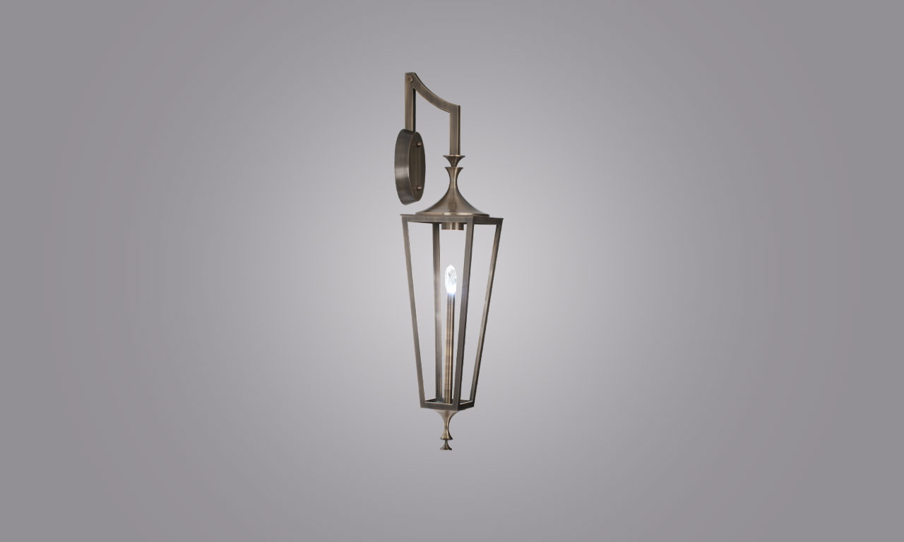 The Boyd Lighting Regent Exterior Sconce by Roger Thomas, an architectural Sconce for residential and commercial settings, beautiful lighting.